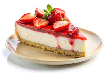 Lezzetli Çilekli Cheesecake Dilimi, Tatlı İçin Mükemmel