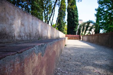 Neoklasik tarihi bahçe Parc del Laberint d 'Horta, Barselona, İspanya, Sürdürülebilirlik, çevreyi koruma, biyolojik çeşitliliği koruma