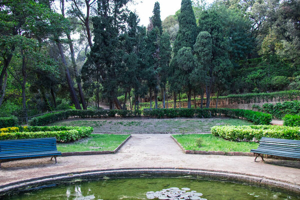 Neoclassical historical garden Parc del Laberint d'Horta,Barcelona,Spain,Sustainability,conserving the environment,Protecting biodiversity
