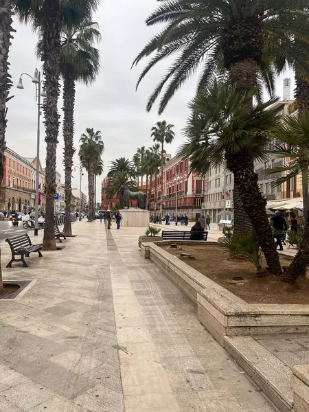 stock image Metropolitan city of Bari, Italy, streets, public buildings, architecture, Apulia region, Adriatic sea, southern Italy, center