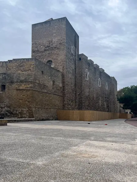 stock image Bari, Italy, springtime, Castle,Castello Svevo di Bari, Castello Normanno-Svevo, Norman-Swabian Castle in Bari, Apulia