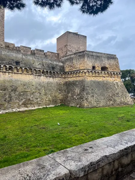 stock image Bari, Italy, springtime, Castle,Castello Svevo di Bari, Castello Normanno-Svevo, Norman-Swabian Castle in Bari, Apulia