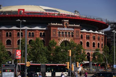 Madrid, İspanya - Haziran 21, 21, 0 16: Yüzük yüzüklü Madrid 'in şehir merkezinin görüntüsü