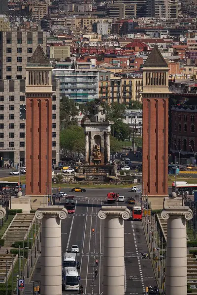 Barselona, İspanya - 10 Ekim, 2017: Barselona de bebeh 'in hava manzarası