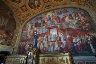 Roma, İtalya, Eylül, 22: 16: San Marco Bazilikası iç mekan, iç mekan ve mimari ayrıntılar, 17 Eylül,