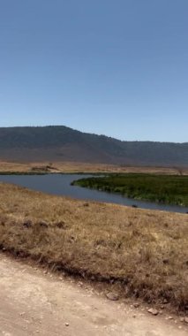 Nehir ve dağ olan güzel bir manzara.