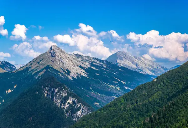 Yaz günü Alpler 'in manzarası
