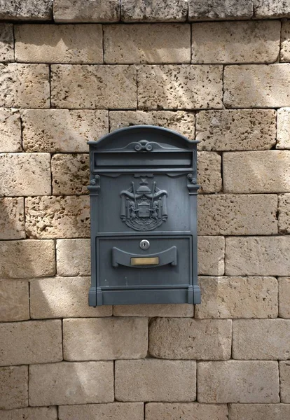 Black Box Mailbox Various Mailboxes Private Mailboxes — Stock Photo, Image