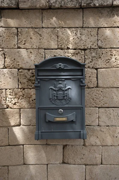 Почтовый Ящик Различные Почтовые Ящики Частные Почтовые Ящики Чёрный Ящик — стоковое фото
