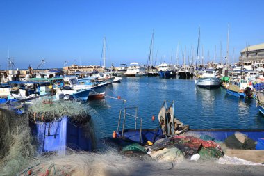 Mediterranean Sea. Panorama.Old port. Yaffa old port.