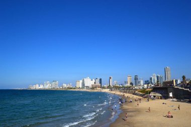 Mediterranean Sea. Panorama.Tel Aviv. Beach.