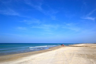 Mediterranean Sea. Panorama. Marge. Water. Sand.