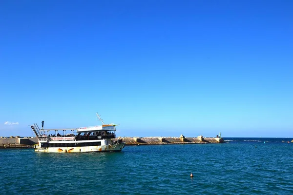 Mediterranean Sea Panorama Old Port Boat Waterfront — Photo