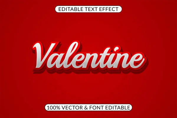 Uso Editable Del Efecto Texto Del Día San Valentín Para — Vector de stock