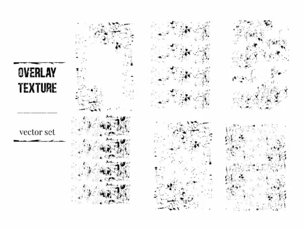 Ensemble Fond Urbain Grunge Texture Vectorielle Distress Grains Overlay Poussière — Image vectorielle