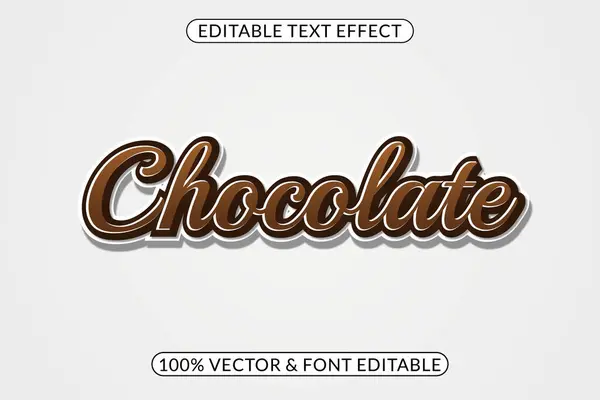 Easily Editable Chocolate Text Effect — Stock Vector