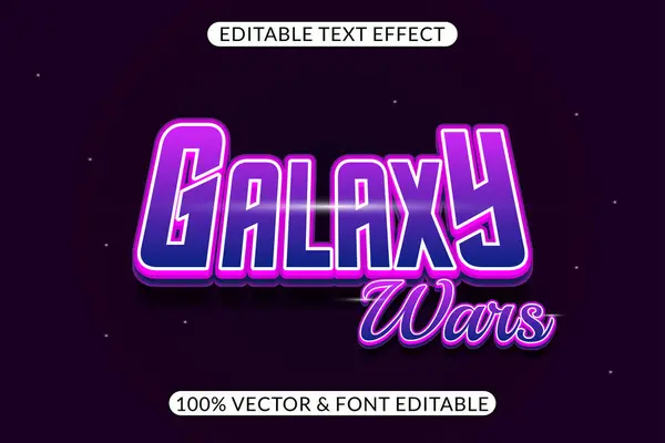 Efecto Texto Galaxia Fácilmente Editable — Vector de stock
