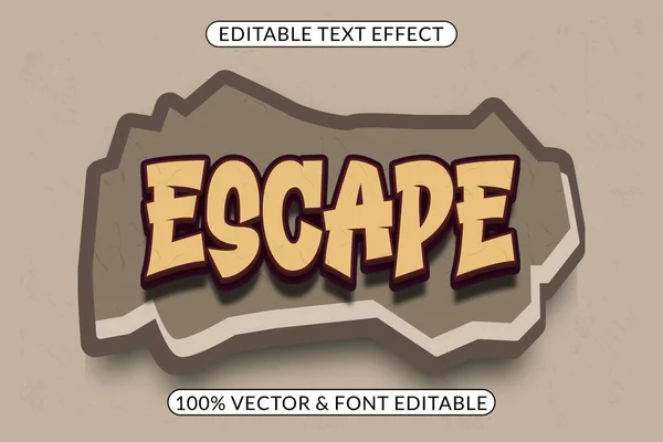 Efecto Texto Escape Fácilmente Editable Para Juego — Vector de stock
