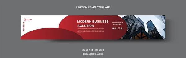 Business Modern Linkedin Banner Okładka Zdjęcie — Wektor stockowy