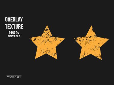 Grunge yıldız koleksiyonu. vektör çizimi tasarımı