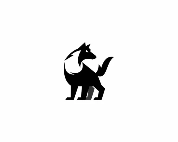 Design Logotipo Lobo Animal Vetor — Vetor de Stock