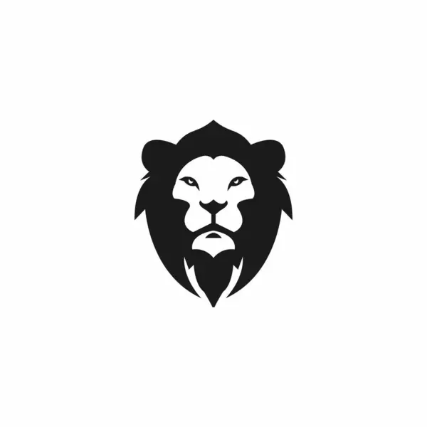 Leão Rei Logo Icon Animal Selvagem — Vetor de Stock