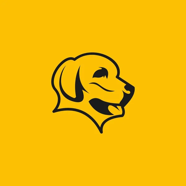 Dog Head Logo Design Vector Illustration — Vettoriale Stock