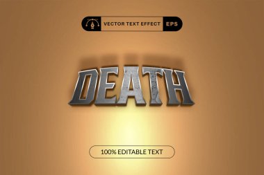 Düzenlenebilir ölüm metni efekti klasik yazı tipi biçimi