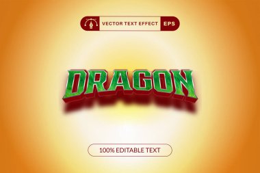 Düzenlenebilir ejderha metin efekti yazı tipi biçimi