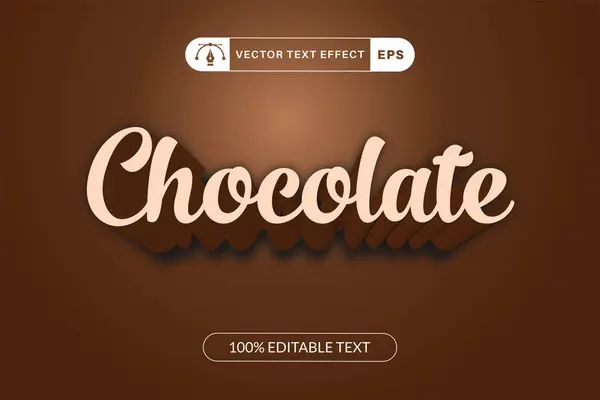 Çikolata Boyutlu Düzenlenebilir Metin Efekti — Stok fotoğraf