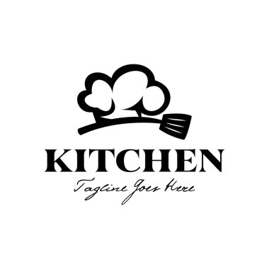 Restoran logosu için aşçı şapkası ve fritözü ile logo pişiriyorum.