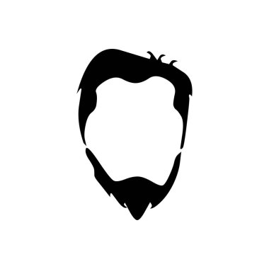 Erkek sakalı saç stili vektör sembolü