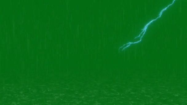 Deszczowy Zielony Ekran Animacji Wideo Animation Mp4 — Wideo stockowe