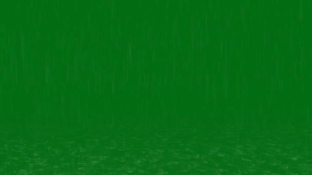 Deszczowy Zielony Ekran Animacji Wideo Animation Mp4 — Wideo stockowe