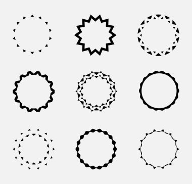 Açılış formları. 9 parçalık bir set. Çerçeve Ağı