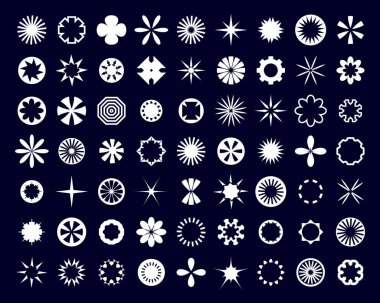 Yuvarlak şekiller. Clipart 'ı düşün. Soyut şekiller. Dekoratif öge.