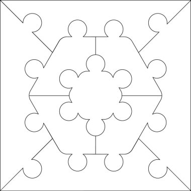 9 parçadan oluşan bir bulmaca. 