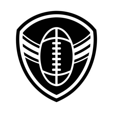 Çizgi film, klip ve çizgi sanatı tarzında Amerikan futbolu vektör illüstrasyonu