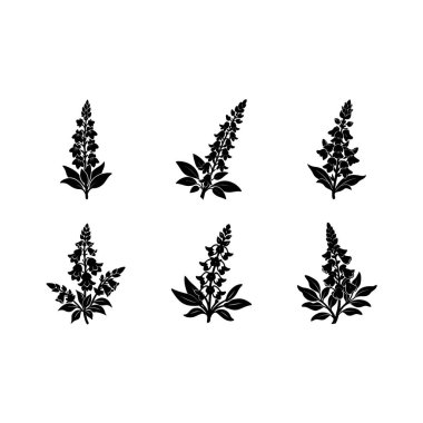 Çiçek Vektörü Zarif Dijital Çiçek İllüstrasyonu