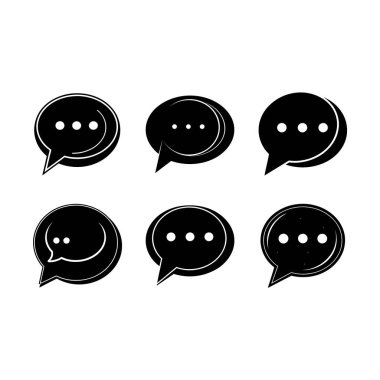 Sohbet Balonu Vektör İllüstrasyonu - İletişim İçin Konuşma Balonu Tasarımı