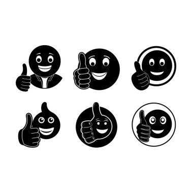 Emoji Vektör İllüstrasyonunu Başparmağınızla Kaldırın