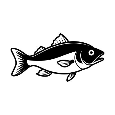 Okyanus Balık Vektörü ve Siluet Tasarımı Yaratıcı Projeler İçin Deniz Yaşamı Clipart