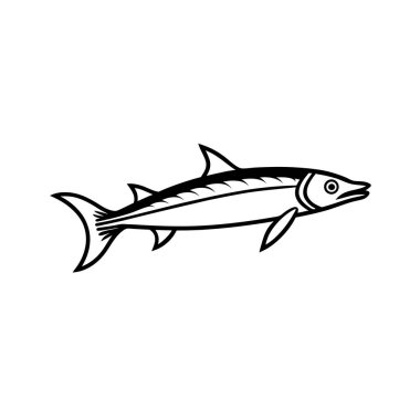 Okyanus Balık Vektörü ve Siluet Tasarımı Yaratıcı Projeler İçin Deniz Yaşamı Clipart