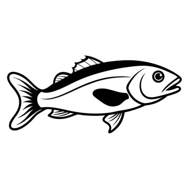 Okyanus Balık Vektörü ve Siluet Tasarımı Yaratıcı Projeler İçin Deniz Yaşamı Clipart