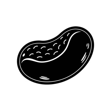 AI formatında basit ve temiz fasulye ikonu vektörü gıda, beslenme, vegan ve organik tasarım projeleri için idealdir..