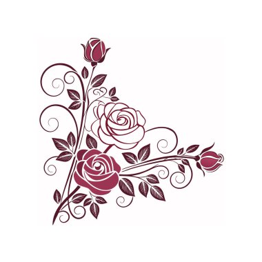 Romantik düğün vektörü unsuru, davetiyeler, dekorlar ve dijital tasarım için mükemmel. Yaratıcı projeler için yüksek kaliteli yapay zeka dosyası.