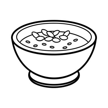 AI formatında basit ve temiz fasulye ikonu vektörü gıda, beslenme, vegan ve organik tasarım projeleri için idealdir..