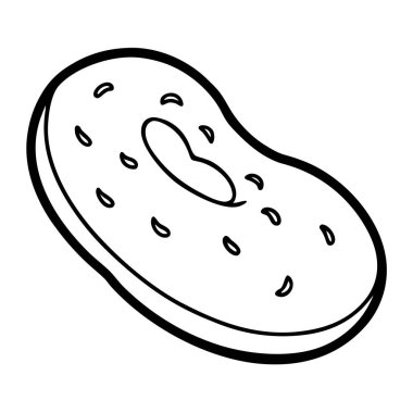 AI formatında basit ve temiz fasulye ikonu vektörü gıda, beslenme, vegan ve organik tasarım projeleri için idealdir..