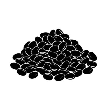 AI formatında basit ve temiz fasulye ikonu vektörü gıda, beslenme, vegan ve organik tasarım projeleri için idealdir..