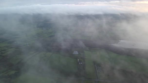 Widok Jezioro Chmury Wysokiej Jakości Nagrania Dronów — Wideo stockowe
